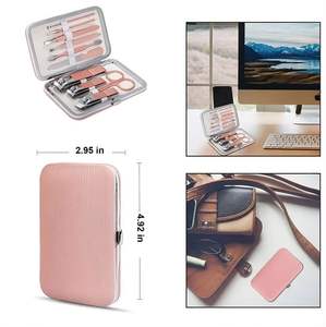 Kit de Pedicura de Acero Inoxidable, Lima de Uñas, Cortaúñas, Empujador, Pinzas, Juego de Instrumentos de Cuidado de Belleza con Estuche con Cierre, 11 Piezas - Product Image 5
