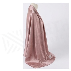 NOKIN LOROCH Écharpe longue en soie rose unie pour femme, accessoire de mode élégant toutes saisons - Product Image 4