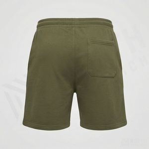 Shorts d'été légers en molleton 100 % coton pur pour hommes, OEM ODM, prix abordable, respirants, avec longs cordonnets de serrage - Product Image 2