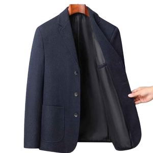 Veste de costume pour homme de haute qualité respirante de style italien à simple boutonnage en polyester et coton Blazer pour homme - Product Image 4