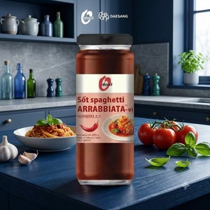 Salsa Picante para Espaguetis Arrabbiata O'food 220g |   Salsa de Tomate Estilo Italiano en Frasco de Vidrio |   Venta al por mayor - Product Image 1