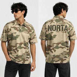 Camisetas Polo Sublimadas para Hombre, Estilo Profesional, Tejido de Poliéster y Spandex de 220 GSM, Textura Gris Jaspeado Minimalista - Product Image 5