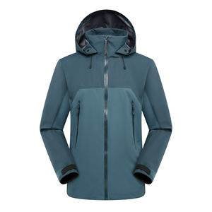 Outdoor Windproof Breathable Plus Size Print Turtleneck Full Zip Microfleece Thick Softshell <b>Jacket</b> Men <b>Waterproof</b> Sale - Product Image 3