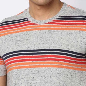 <b>Striped</b> Design OEM Custom New Arrival Short Sleeve <b>Men's</b> Clothing Plus Size <b>Men's</b> <b>Shirts</b> 100% Cotton Summer Streetwear <b>T</b> <b>Shirts</b> - Product Image 2