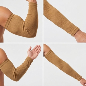 Mangas de Ciclismo Unisex de Nuevo Diseño, Anti-UV, de Spandex y Nailon, Color Beige, Todas las Tallas, Transpirables, de Spandex/Poliéster - Product Image 6