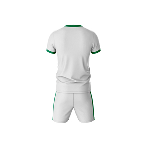 Uniforme de Rugby Personalizado, Sublimado, Transpirable, de Secado Rápido, Blanco y Amarillo, Conjunto de Camiseta y Pantalones Cortos de Rugby para Hombre, 100% Poliéster - Product Image 2