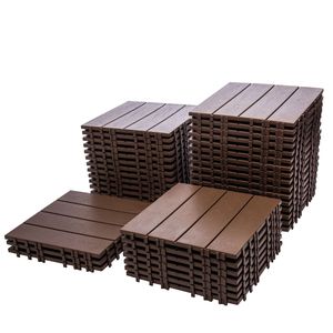 กระเบื้องพลาสติกแบบประกบกันได้ 68 ชิ้น ขนาด 11.42"x11.42" ทนทานเป็นพิเศษ พื้นที่ 61.60 ตารางฟุต สำหรับปูพื้นภายนอก กันน้ำ ทนทุกสภาพอากาศ - Product Image 6