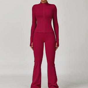 Conjunto Deportivo Personalizado al por Mayor con Logotipo, Ropa Deportiva para Mujer, Traje de Gimnasio, Conjunto de Yoga de 2 Piezas con Efecto Levanta Glúteos, Tallas Grandes - Product Image 2