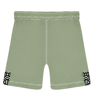 Ensemble short et maillot de rugby géométrique vert sauge, noir et blanc, à manches courtes, col rond, personnalisable, respirant, pour l'entraînement et les sports d'équipe - Product Image 6