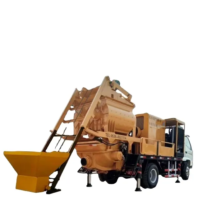 Twin shaft mixer JS500 40m3/h diesel&electric concrete double diesel&electric concrete mixer pumps