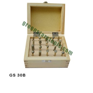 Diamond Burs Set 20 Piece 6mm Diamond Grinding Rotary Kit with <b>Wooden</b> <b>Box</b> for Jewellery Making <b>Tools</b> | Item No GS-30B - Product Image 1