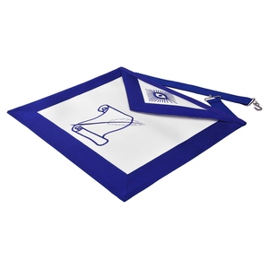 Historian Blue Lodge <b>Apron</b> <b>White</b> & Blue Premium Masonic Regalia Adjustable Belt - Product Image 2