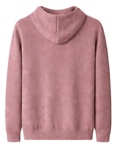 Sweat-shirt à capuche personnalisé pour homme, rose poudré, en molleton de coton, à manches longues, décontracté, avec cordon de serrage réglable - Product Image 5