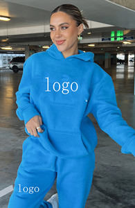 Colorful Hooded Cotton Winter Streetwear Sports Wear Outfit <b>Vest</b> Leggings Gym Jacket Fitness Apparel Women's Tracksuit Yoga Set - Product Image 2