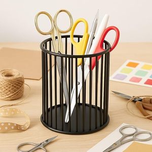 Organisateur de bureau minimaliste rond en métal pour clés, lunettes de soleil et essentiels de bureau – Support autoportant en fer forgé - Product Image 1