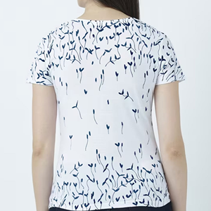 เสื้อยืดผ้าแคนวาสพิมพ์ลายตามสั่งสำหรับผู้หญิง ขายส่ง เสื้อผ้าลำลองใส่สบาย น้ำหนักเบา เหมาะสำหรับฤดูร้อน - Product Image 2