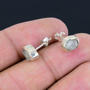 Pendientes de Plata de Ley con Diamantes Herkimer, Estilo Vintage, Joyería Personalizada para Mujer, Regalo de Aniversario de Bodas - Product Image 5