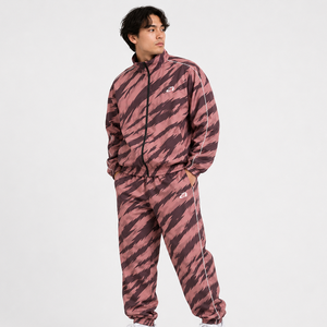 Conjunto Deportivo Personalizado para Hombre, Estampado Abstracto Rosa Retro, Chaqueta Cortavientos Ligera con Cierre y Pantalones Deportivos, Venta al Por Mayor - Product Image 6