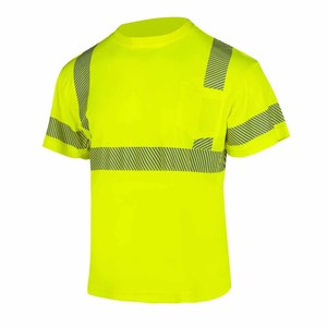 เสื้อยืดนิรภัยคุณภาพสูงระดับ 1 แบบสะท้อนแสง LED กันน้ำ ผลิตจากโพลีเอสเตอร์ ราคาส่ง MOQ ต่ำ - Product Image 2