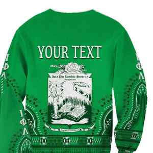 Sudadera Dashiki Personalizada Iota Phi Lambda, Verde Esmeralda, Diseño Africano con Rosas, Sudadera Personalizada para Hermandad Griega - Product Image 3