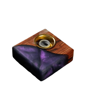 Exclusivo Quemador de Incienso de Madera con Resina Epoxi de Diseño Artístico para Decoración del Hogar, Ambiente de Spa y Regalos Premium al por Mayor - Product Image 1