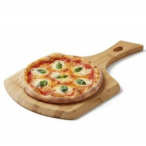 Plateau à pizza rond en bois d'acacia AZ ENTERPRISES avec poignée perforée, planche à découper et à servir, compatible lave-vaisselle - Product Image 2