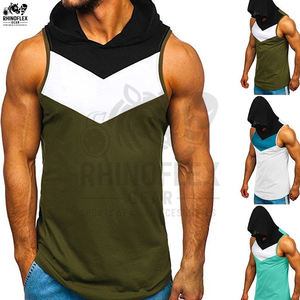 Camiseta sin Mangas con Capucha de Primera Calidad para Hombre, Ropa de Gimnasio Personalizada al por Mayor, Camiseta sin Mangas Personalizada en Color, Talla y Estilo para Hombre - Product Image 5