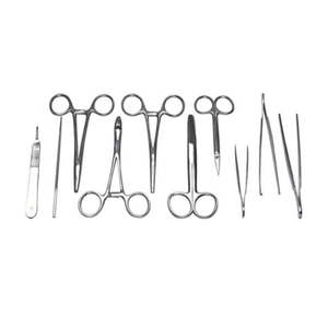 Ensemble de 13 instruments de chirurgie mineure de base en acier inoxydable, manuels, spécialement conçus pour le marché africain par Dentavex - Product Image 4