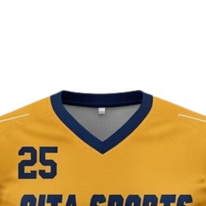 Jersey de Lacrosse Unisex Amarillo Marino, Poliéster, Corte Atlético, Ligero, Ropa Deportiva de Equipo, Ropa de Entrenamiento - Product Image 3