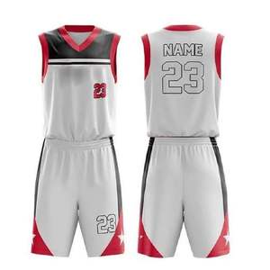 Camiseta de Baloncesto Unisex al por Mayor, Tejido de Malla, Logotipo Personalizado, Nombre del Equipo, Secado Rápido, Transpirable, 100% Poliéster, Cuello en V, Sin Mangas - Product Image 1