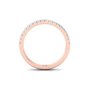 Anillo de media eternidad Radiance Royale con diamantes CVD cultivados en laboratorio de corte diferente, chapado en oro de 10K, elegante alianza de boda para mujer - Product Image 2
