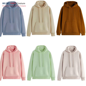 Venta al por mayor personalizado blanco hombres sudadera superior sólido Casual algodón Spandex pulóver cuello redondo francés Terry otoño liso teñido sudaderas con capucha - Product Image 3