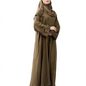 2026 Hot sale Kaftan Abaya Handmade Turkish Floor Length Long Sleeve Soft Breathable Fabric Loose Fit Casual Party Wear - Product Image 6