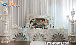 Estilo tradicional Radha Krishna decoración perla oro acabado Radha Krishna estatua India boda estatua tradicional - Product Image 3