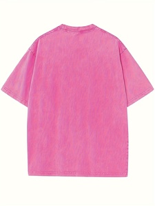 Custom Acid Wash Knitted T-<b>Shirt</b> Men Heavyweight 100% Cotton <b>Oversized</b> Drop Shoulder Breathable Eco-Friendly 230g Low Price - Product Image 4