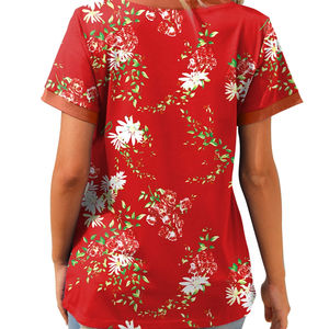 Camiseta de mujer personalizada al por mayor, precio económico, sublimación impresa, manga corta, transpirable, más vendida. - Product Image 2