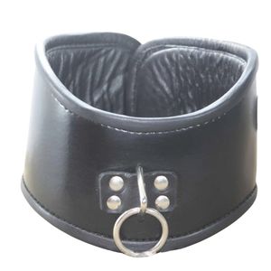 Collier en cuir de vache véritable avec rembourrage doux et anneau de contrôle - Product Image 4