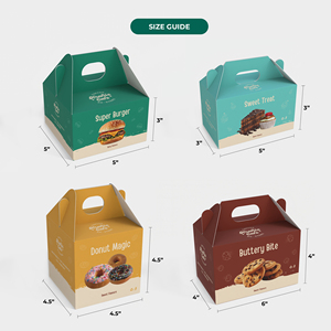 Caja de Embalaje con Adhesivo de Vinilo Impermeable Impreso Personalizado, con Asa de Transporte, para Regalos y Uso Comercial - Product Image 2