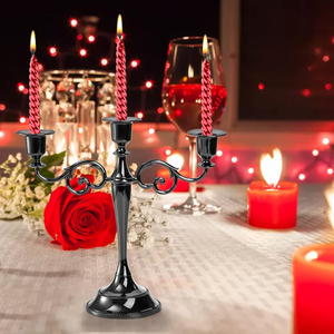 Candelabro Gótico de Latón Negro de 3 Brazos, Hecho a Mano, Resistente al Calor, para Decoración del Hogar - Product Image 6