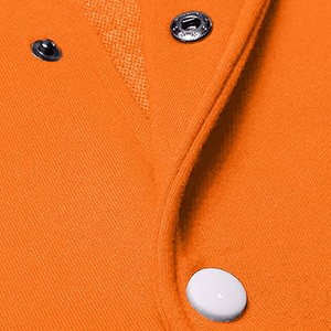 Chaqueta Varsity con Capucha para Hombre, Mezcla de Lana y Poliéster, Capucha Integrada, Estilo Béisbol Universitario, Casual, Invierno, Streetwear, con Botones a Presión - Product Image 2