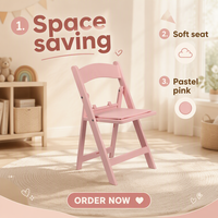 Chaise pliante en résine pour enfants avec verrou de sécurité, chaises empilables