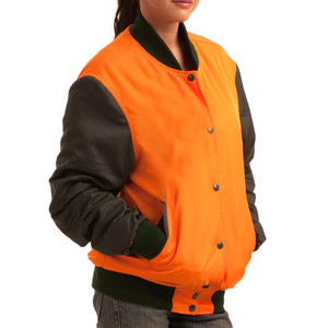 Veste universitaire oversize pour femme, veste bomber universitaire personnalisée, manteau de baseball en laine, vente en gros OEM usine - Product Image 5