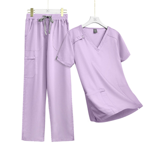 Uniformes d'infirmière et blouses d'hôpital unisexes en polyester tricoté extensible, résistants à la décoloration, de haute qualité, avec coutures thermocollées et détection d'aiguilles - Product Image 5