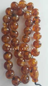 Elegante Tasbih Misbaha de Resina Marrón Estilo Ángel, 33 Cuentas, Regalo Espiritual Islámico para Zikr/Dhikr - Product Image 5