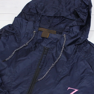Sorority Women's Navy Blue Quarter-Zip Windbreaker <b>Jacket</b> With Embroidered Logo Front Pocket Zip Closure <b>Lightweight</b> Outdoor - Product Image 3
