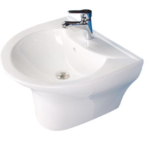 Lavabo de Pared de Porcelana Big Fortune, Lavabo de Cerámica Blanco para Proyectos de Hoteles y Apartamentos - Product Image 4