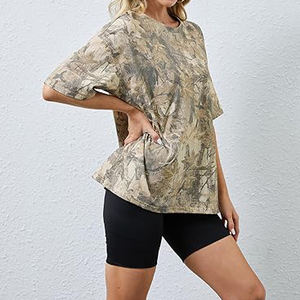 T-shirts décontractés pour femmes Easy Going – Vente en gros, mélange polyester/coton, col rond, streetwear d'été, respirant, écologique, manches courtes - Product Image 6