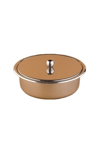 Casserole moderne en acier inoxydable avec couvercle en métal, écologique, compatible gaz et induction, pour usage domestique, hôtelier et buffet - Product Image 5