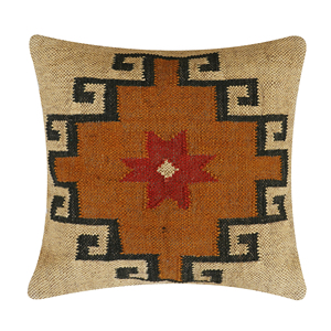 Housse de coussin géométrique vintage en kilim, tissée à la main en laine et jute, taie d'oreiller carrée décorative pour la maison et l'hôtel - Product Image 4
