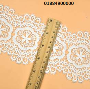 Tissu de dentelle brodée soluble dans l'eau élégant, dentelle guipure florale pour robe, accessoires de couture, vente en gros - Product Image 4